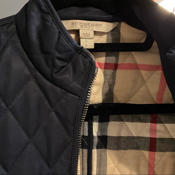 Burberry dark navy/plaid print jacket - Picture 3 of 6